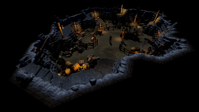 Underground pig pens