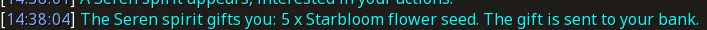 Reward proof for Starbloom flower seed