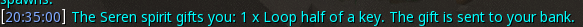 Reward proof for Loop half of a key