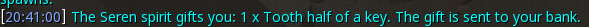 Reward proof for Tooth half of a key