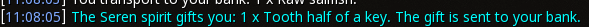 Reward proof for Tooth half of a key