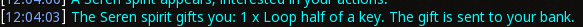 Reward proof for Loop half of a key