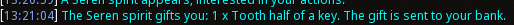 Reward proof for Tooth half of a key