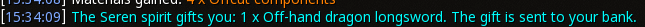Reward proof for Off-hand dragon longsword