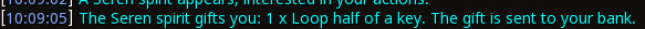 Reward proof for Loop half of a key