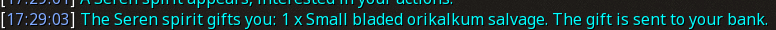 Reward proof for Small bladed orikalkum salvage