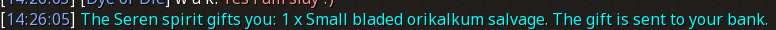 Reward proof for Small bladed orikalkum salvage