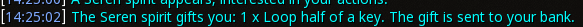 Reward proof for Loop half of a key