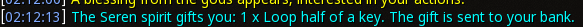 Reward proof for Loop half of a key