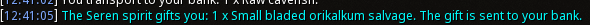 Reward proof for Small bladed orikalkum salvage