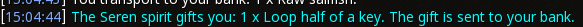 Reward proof for Loop half of a key