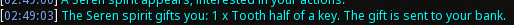 Reward proof for Tooth half of a key