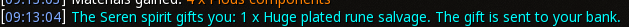 Reward proof for Huge plated rune salvage