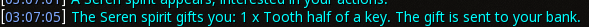 Reward proof for Tooth half of a key