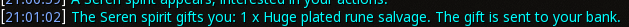 Reward proof for Huge plated rune salvage