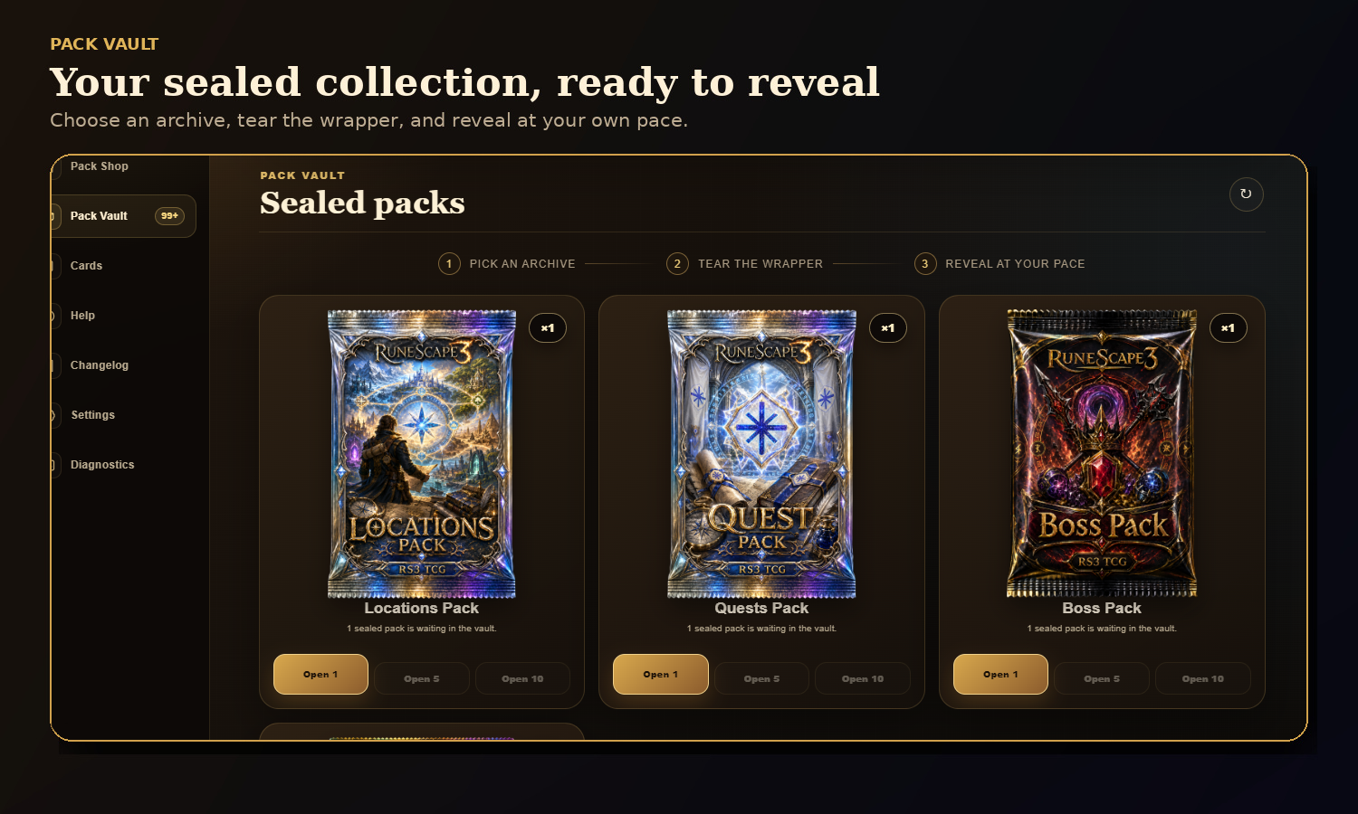 RS3 TCG Pack Vault