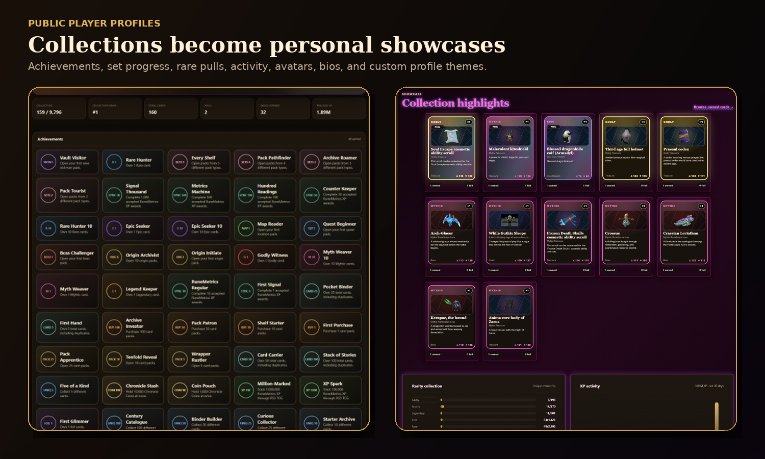 RS3 TCG public player profiles